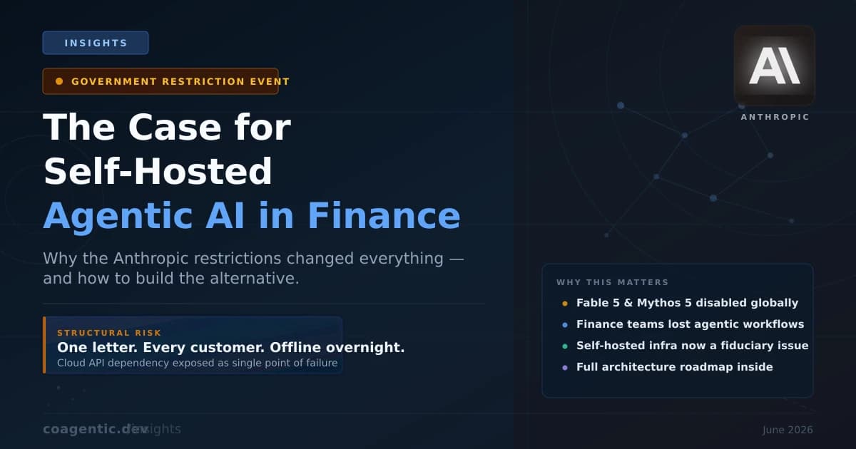 Export Controls, Data Residency, and the New Case for Self-Hosted Agentic AI in Finance
